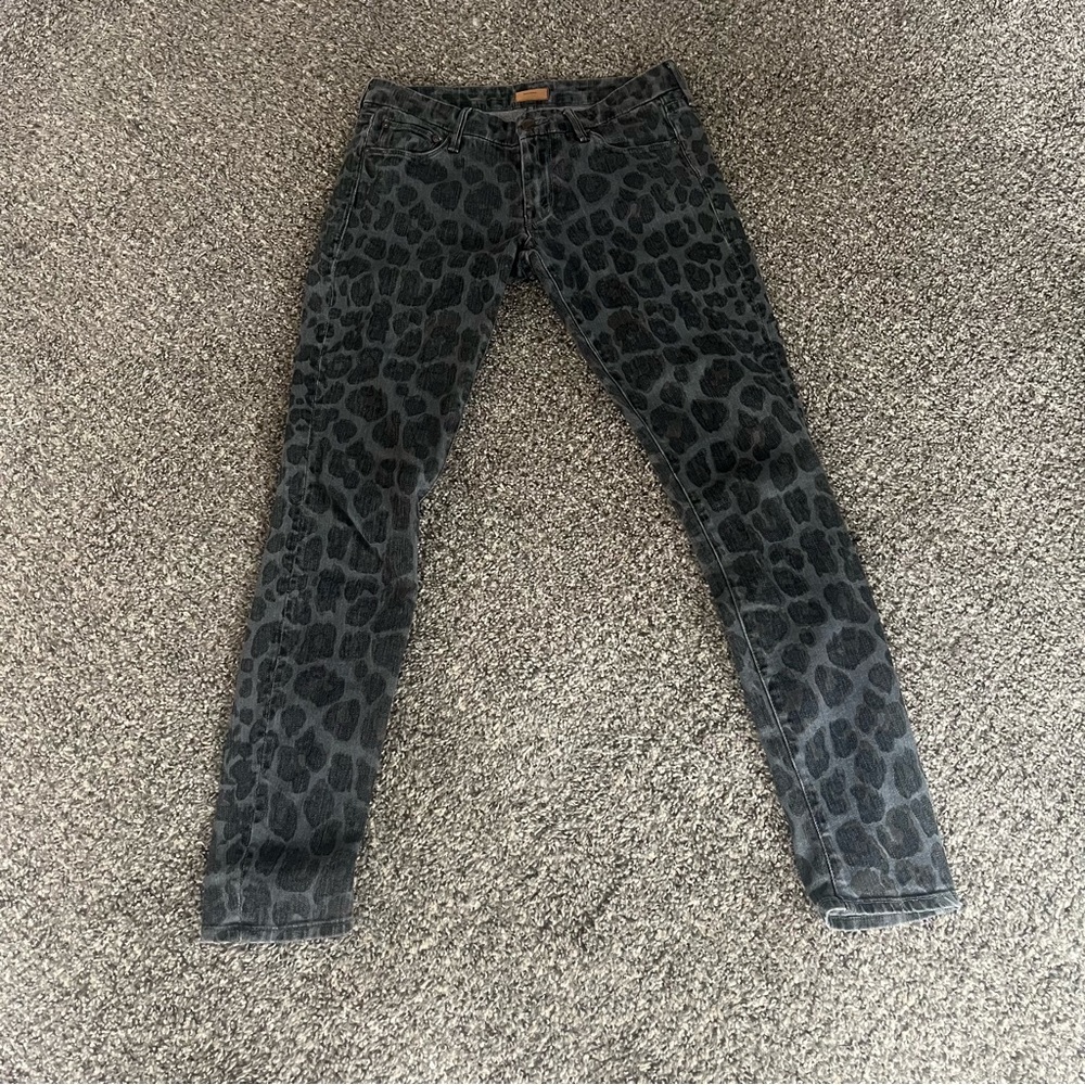 Mother The Looker Paw Animal Print Jeans Size 27
